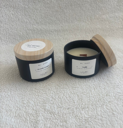 Bougie - couvercle en bois